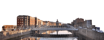 Banner EC Dublin - Brücke in Dublin